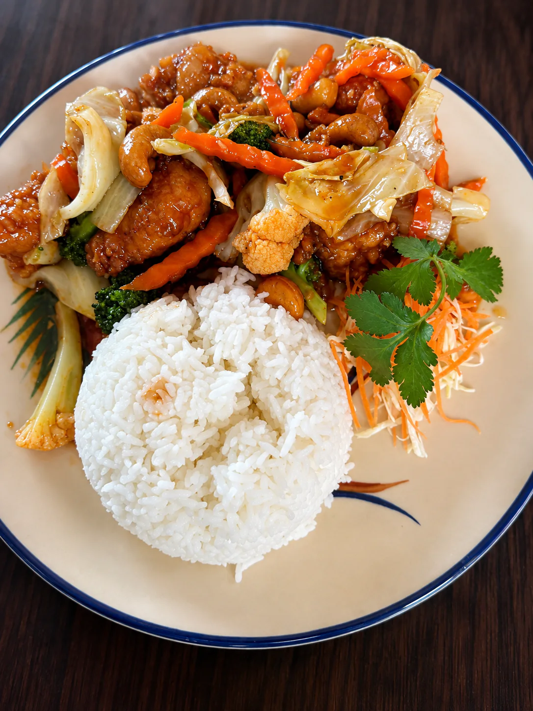 Stir-fried dish with rice and fresh vegetables at Saigon Sister Riccarton