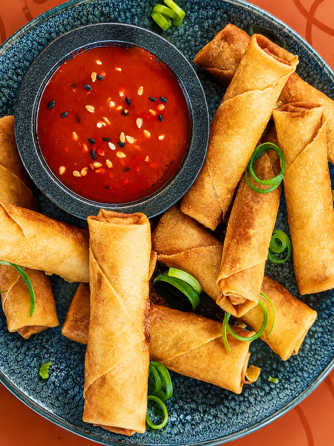 Golden fried rolls with dipping sauce at Saigon Sister Riccarton