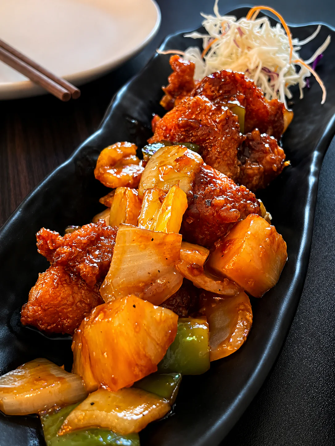 Crisp sauced chicken and vegetables at Saigon Sister Riccarton